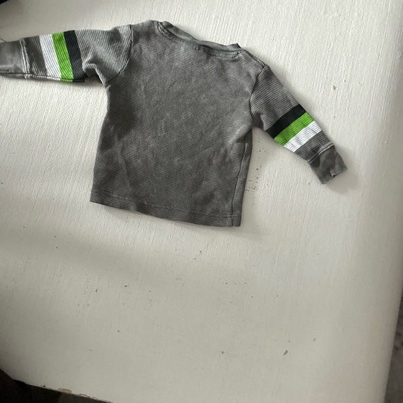 Designer Mish Boys Gray Waffle Knit Shirt with Star Accents - Picture 5 of 8